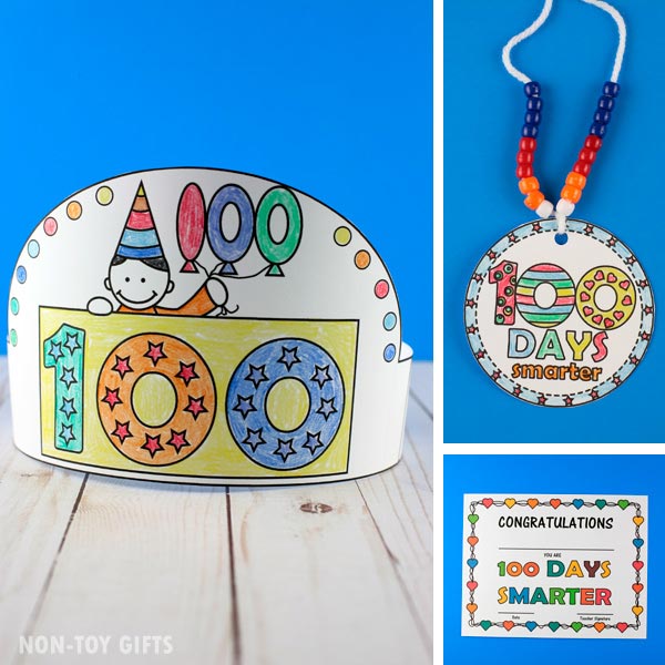 100 Days Of School Crafts: Headband, Necklace and Certificate – Non-Toy Gifts 100-days-of-school-crafts-headband-necklace-and-certificate-non-toy-gifts