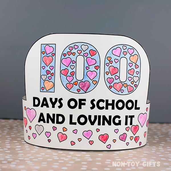 100 Days Of School Paper Hats