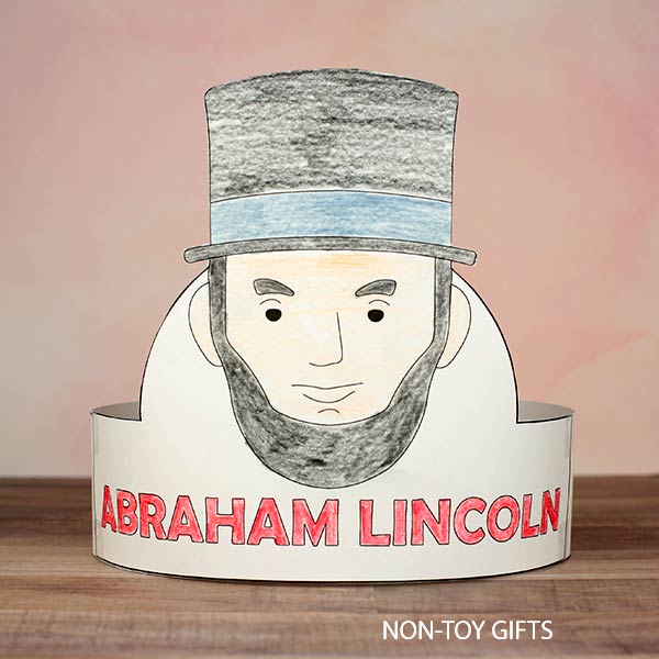 Abraham Lincoln paper hat printable for preschool