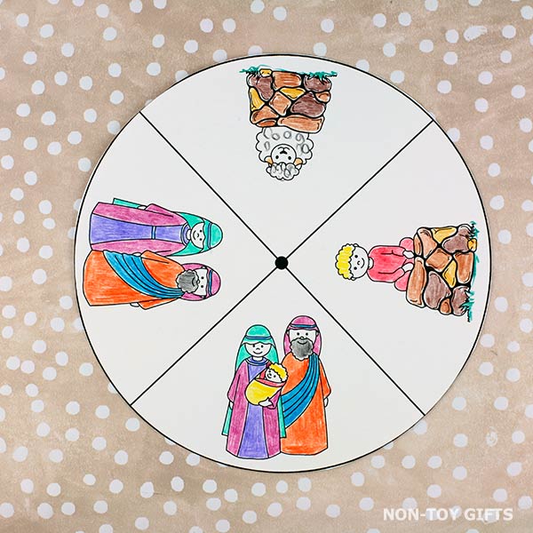Genesis 22 Abraham and Isaac spinner craft to teach kids about faith and obedience