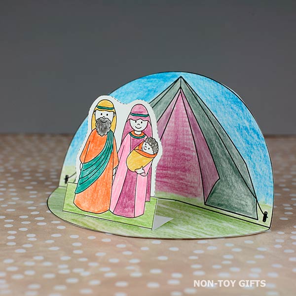 Abraham and Sarah Coloring 3D Craft