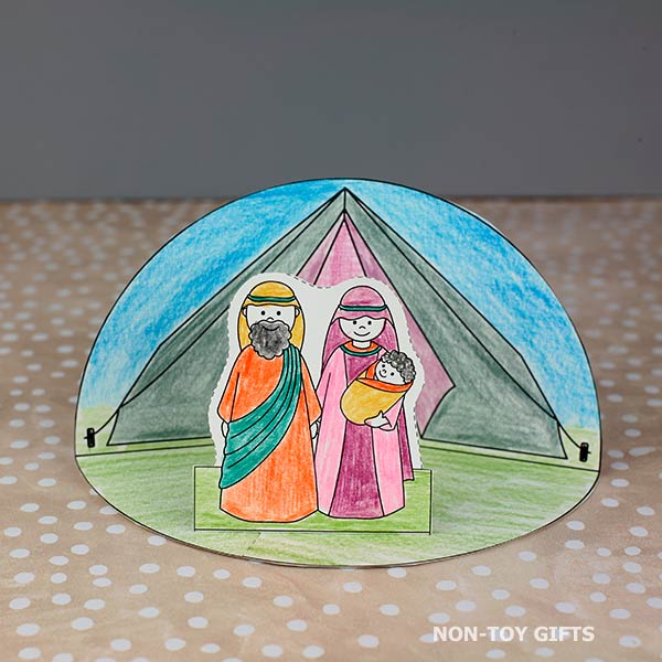 Abraham and Sarah Coloring 3D Craft