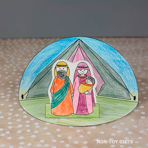 Abraham and Sarah Coloring 3D Craft