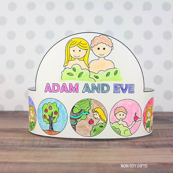 Adam and Eve Craft - Garden of Eden Sunday School Craft - Coloring Whe –  Non-Toy Gifts