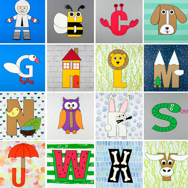 Alphabet Letter Craft Bundle A–Z | Printable Uppercase Letter Crafts for Preschool & Kindergarten