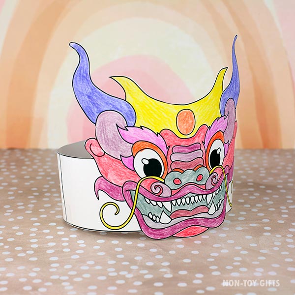Chinese New Year Dragon Paper Hat for Kids