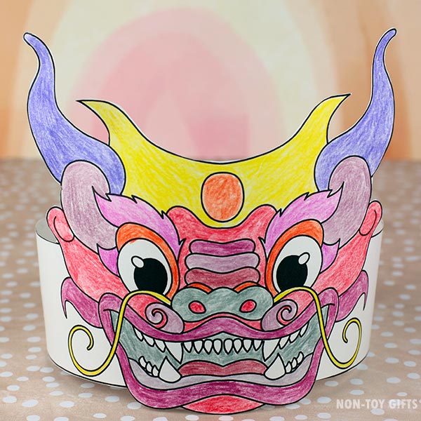 Chinese New Year Dragon Paper Hat for Kids