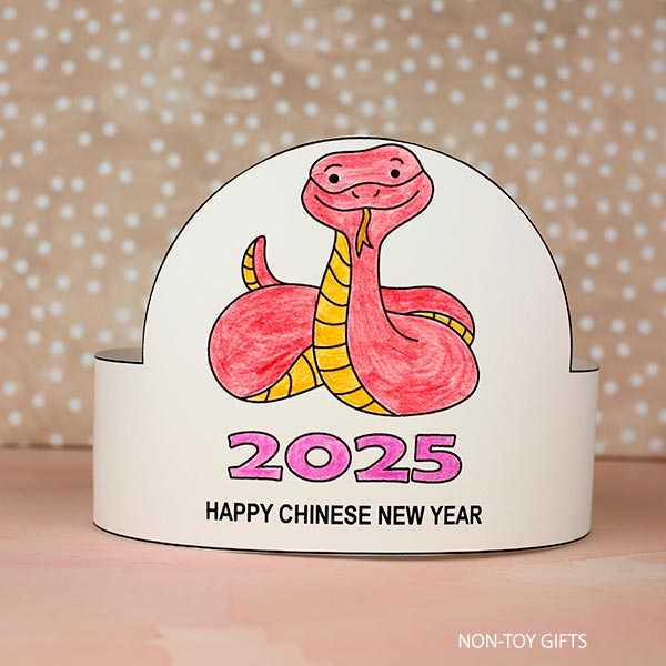 2025 Chinese New year snake craft printable for preschool