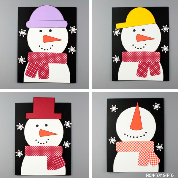 Easy Snowman Craft - 4 Options