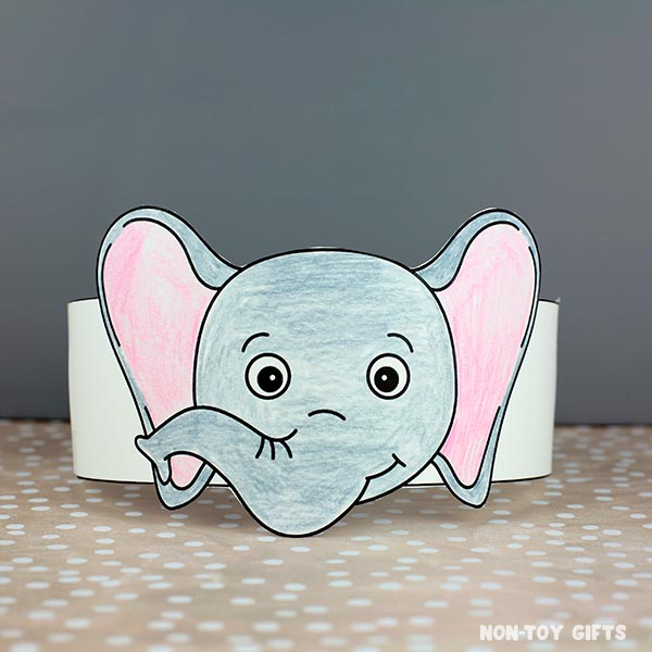 Elephant Headband - Animal Paper Hat