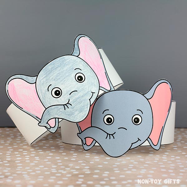 Elephant Headband - Animal Paper Hat