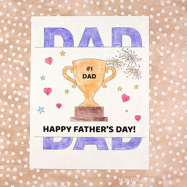 Father's Day coloring page printable preschool
