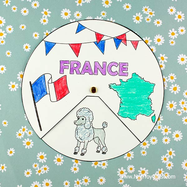 France craft with French symbols for kids
