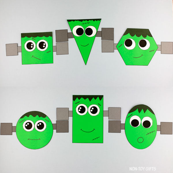 Shape Halloween Frankenstein Craft