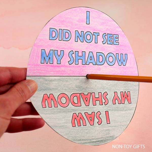 Groundhog Day Spinner Craft