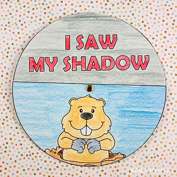 Groundhog Day Spinner Craft