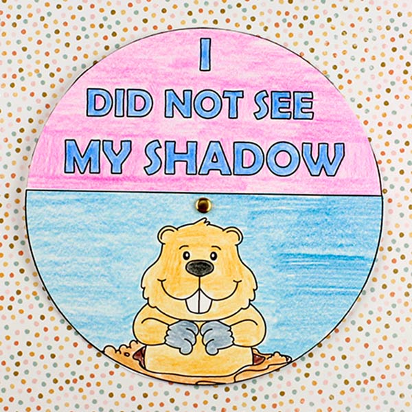 Groundhog Day Spinner Craft