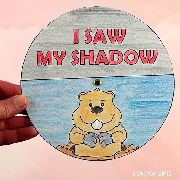 Groundhog Day Spinner Craft