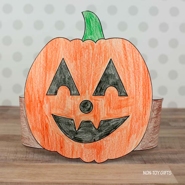 Halloween Pumpkin Paper Hat