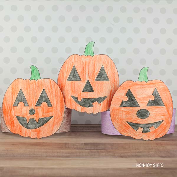 Halloween Pumpkin Paper Hat