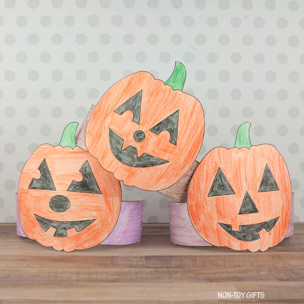 Halloween Pumpkin Paper Hat