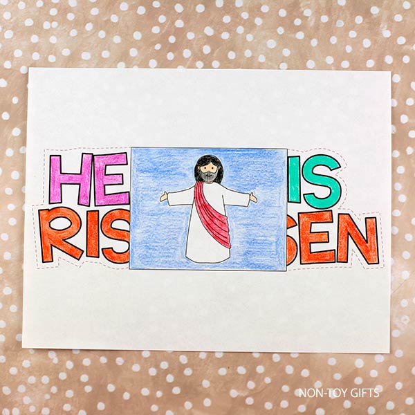 Faith-basedEaster folding craft printable preschool