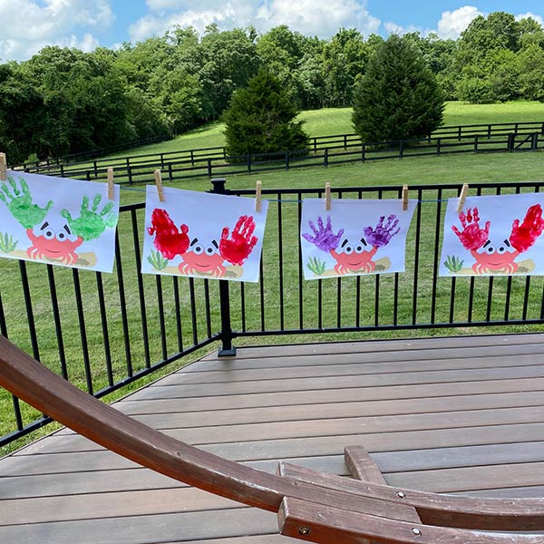 Handprint Crab Art Project