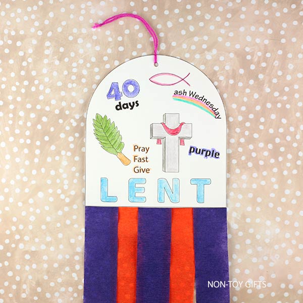 Ash Wednesday craft printable for kids