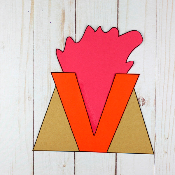 Letter V Craft - V is for Volcano- Uppercase Letter V