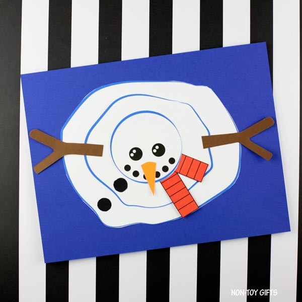 Melted Snowman Craft Printable