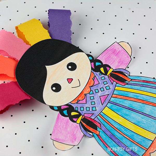 Muneca Lele doll craft printable for kids