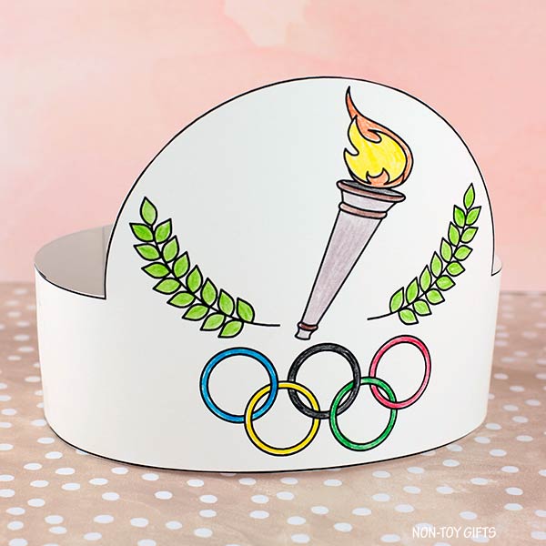 DIY 2026 Winter Olympics Paper Hat 1