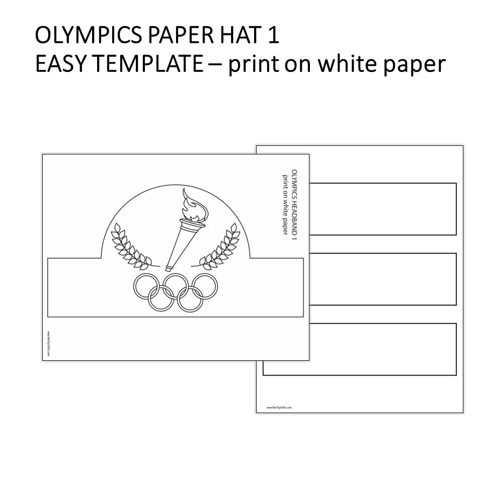 end of year activity for kids Olympic craft printable headband classroom Olympics idea