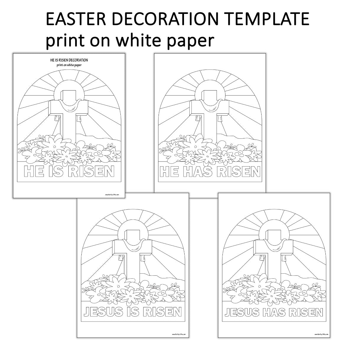 Faith-based Easter craft printable for kids