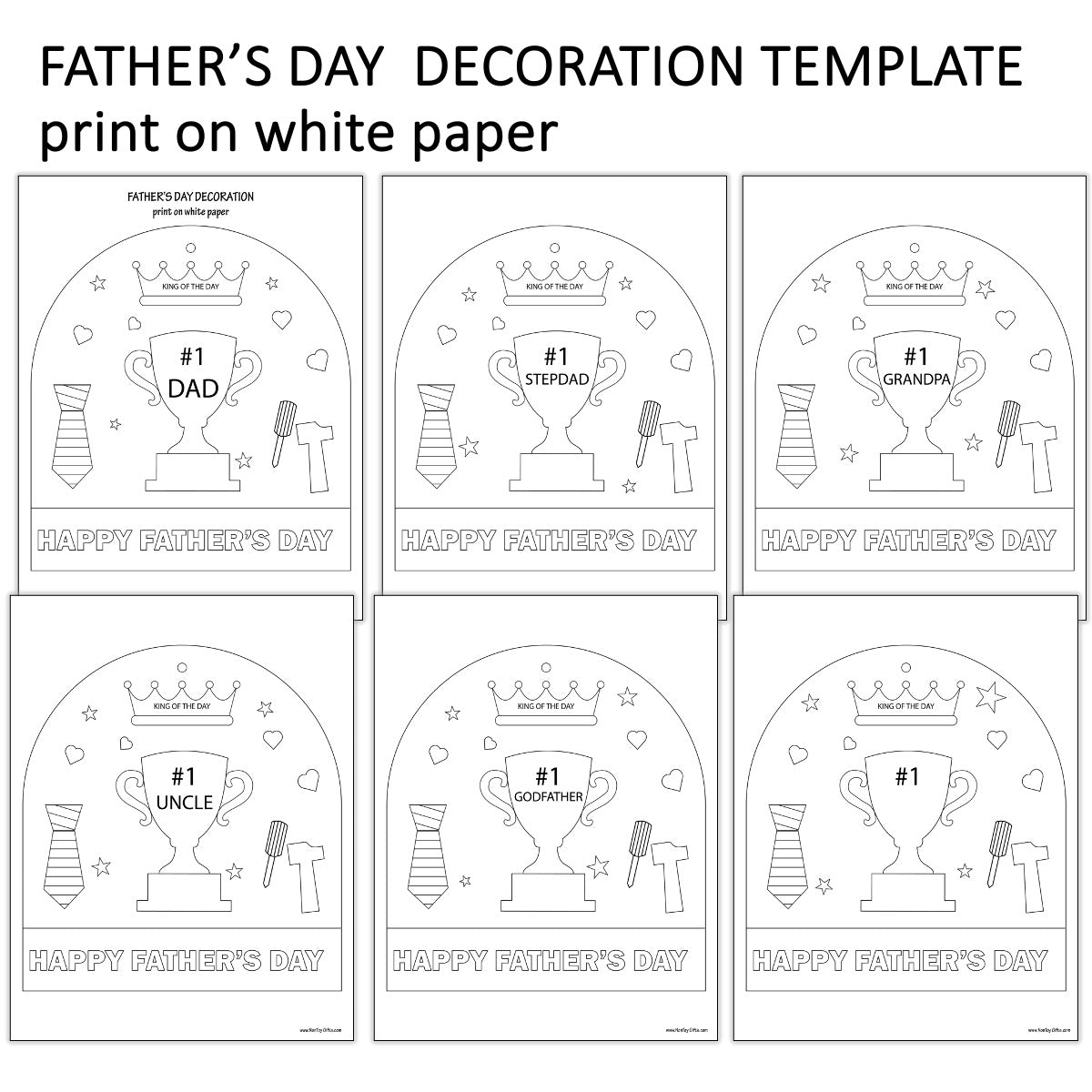 Father's Day decoration printable
