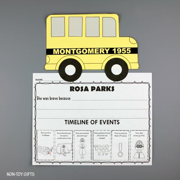 Rosa Parks Craft and Writing Activity with Timeline Rosa Parks Craft and Writing Activity with Timeline