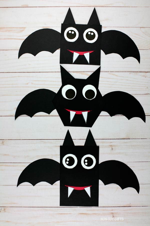 Shape Halloween Bat Craft