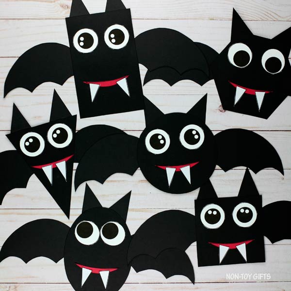 Shape Halloween Bat Craft