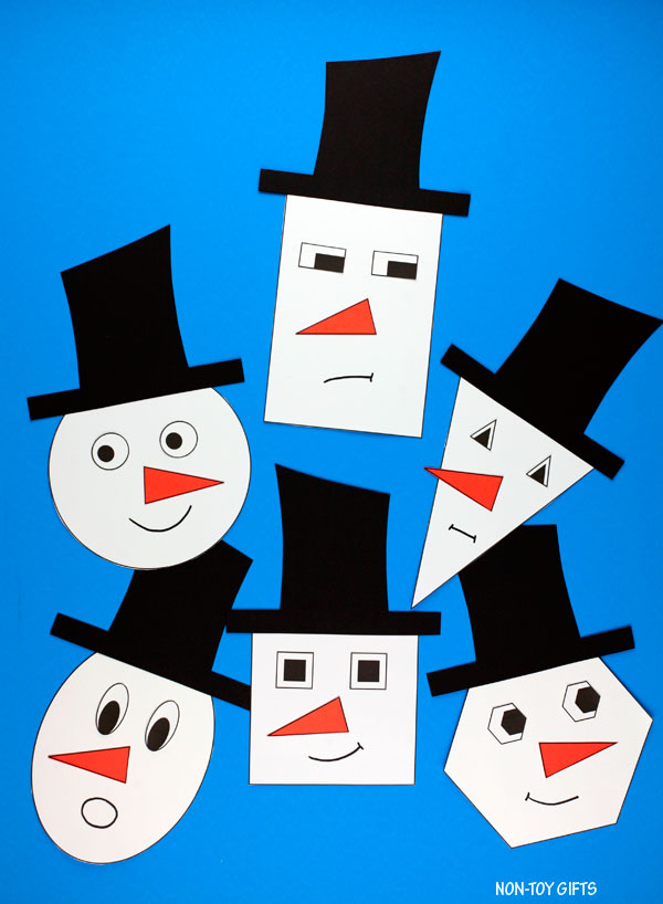 Shape Snowman Craft - Winter Snowman Craft