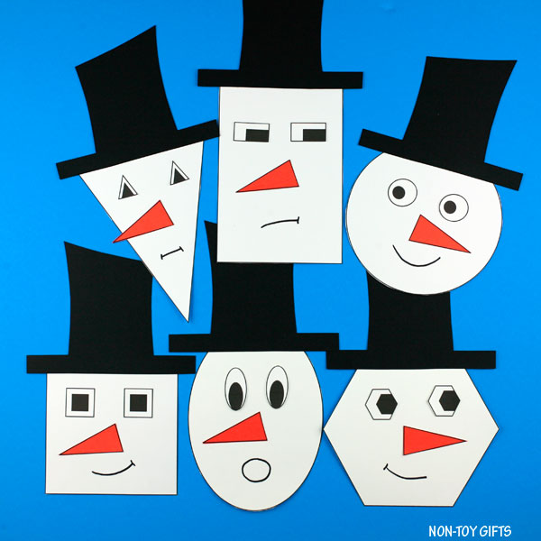 Winter Shape Crafts: Shape Penguin, Shape Snowman and Shape Polar Bear