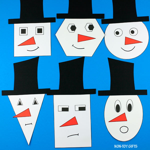 Winter Shape Crafts: Shape Penguin, Shape Snowman and Shape Polar Bear
