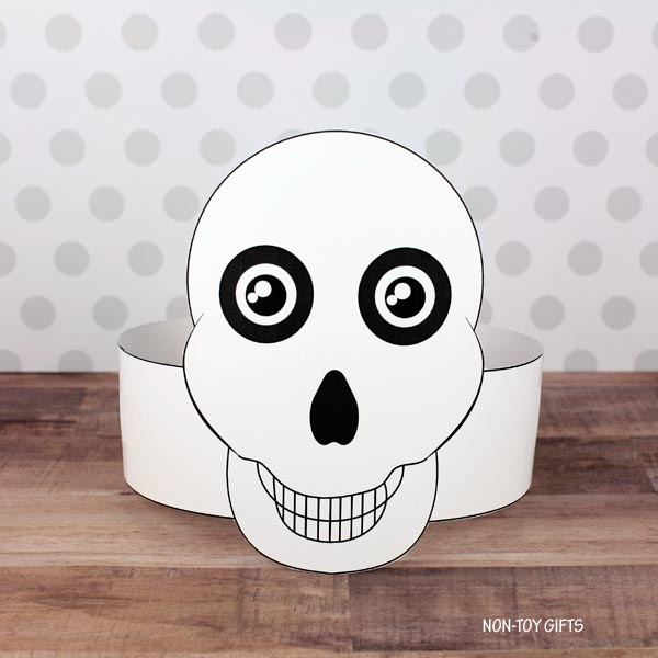 Skull Paper Hat - Halloween Crown