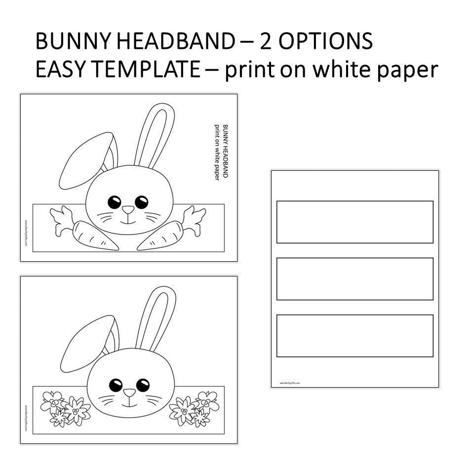 Bunny Paper Hat - Spring Coloring Craft