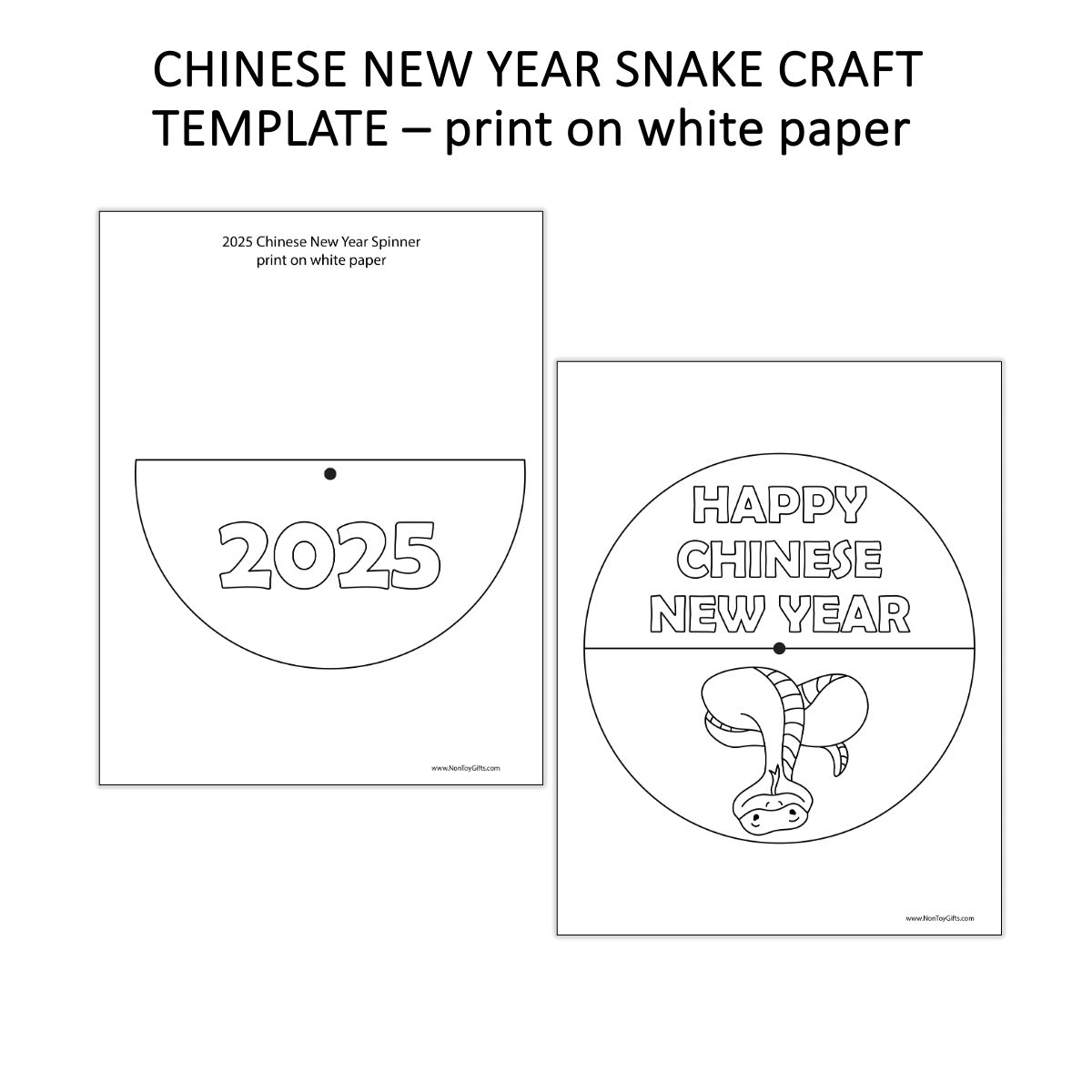 2025 Chinese New Year Snake Craft For Kids