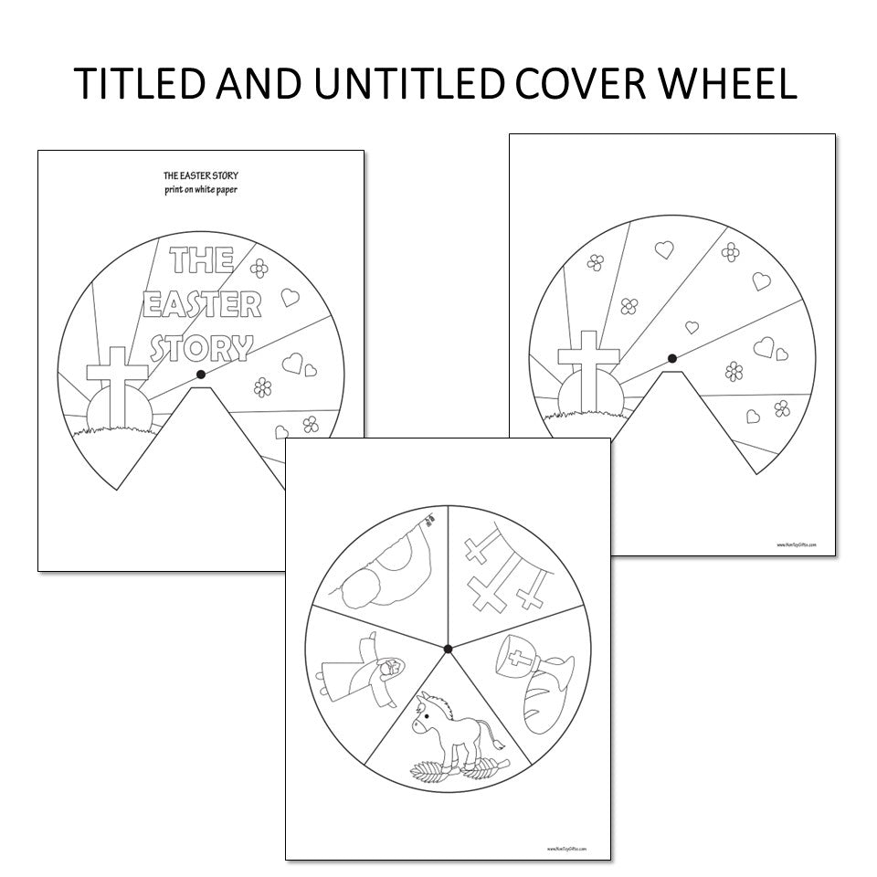 The Easter Story Craft - Easter Sunday School Craft - Coloring Wheel Spinner