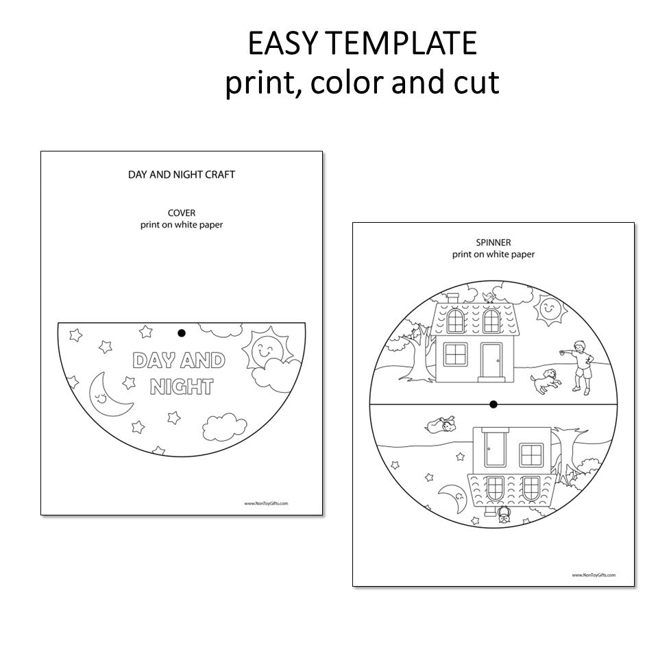 Day and Night Spinner Craft