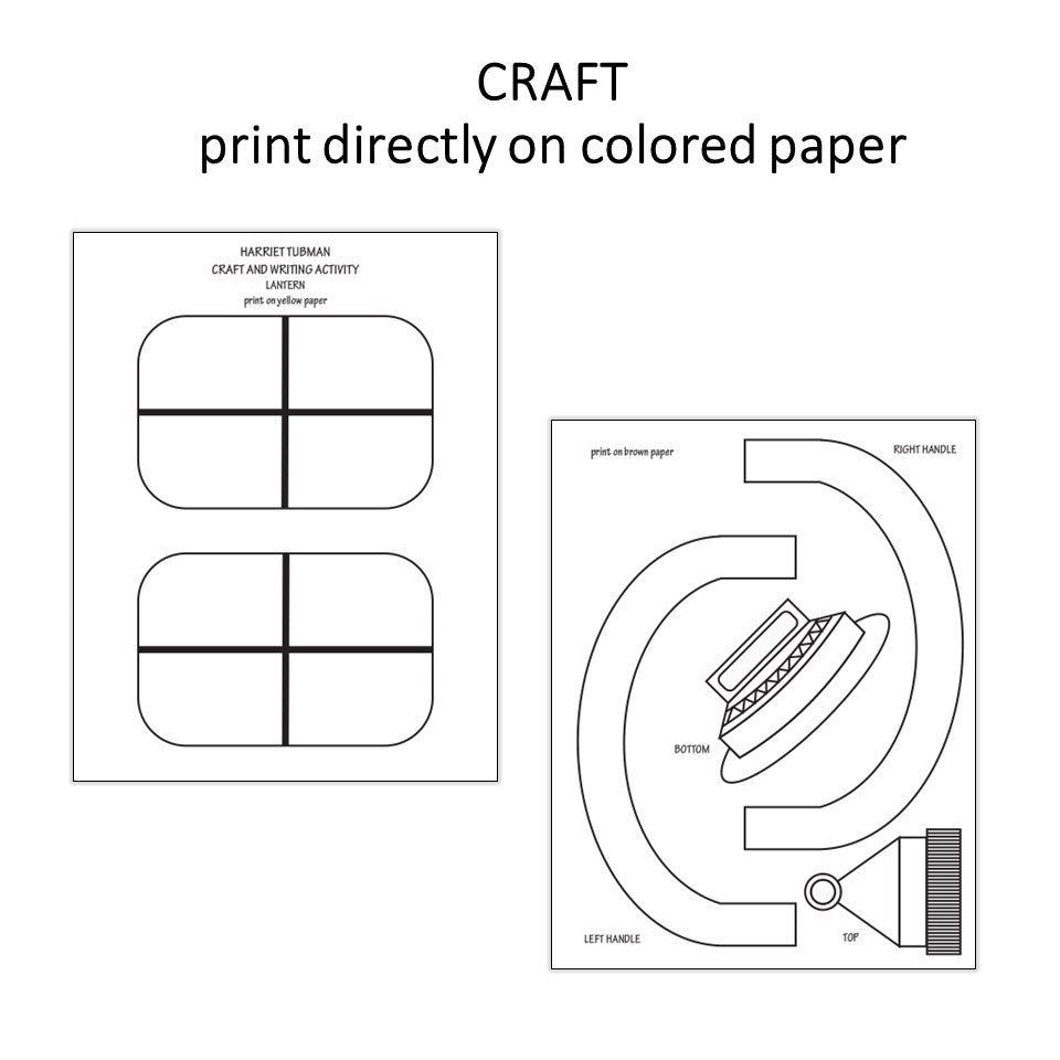 Harriet Tubman Craft and Writing Activity with Timeline