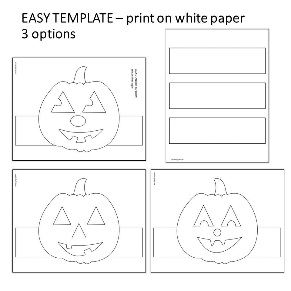 Halloween Pumpkin Paper Hat