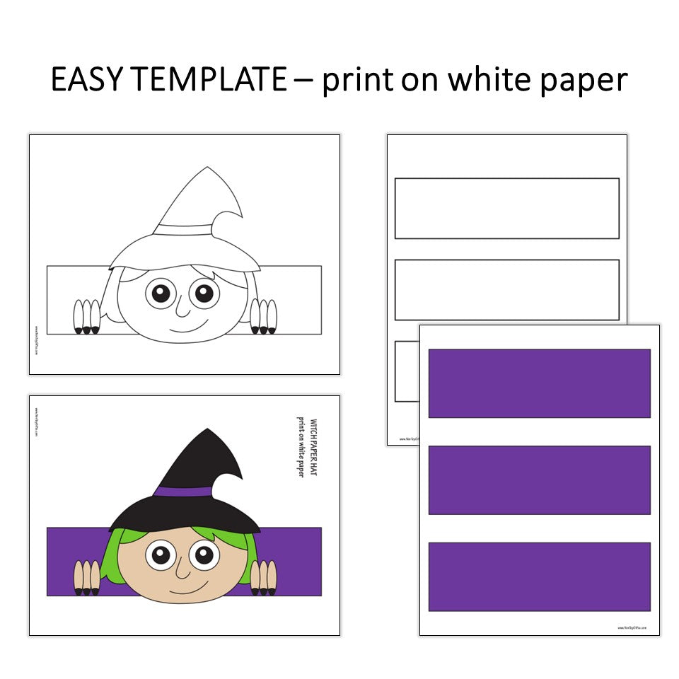 Halloween Witch Paper Hat