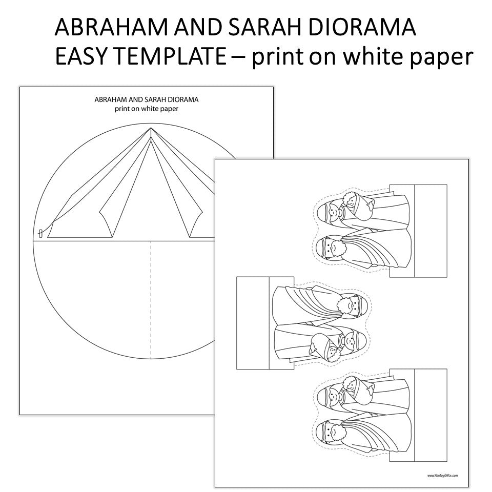 Abraham and Sarah Coloring 3D Craft